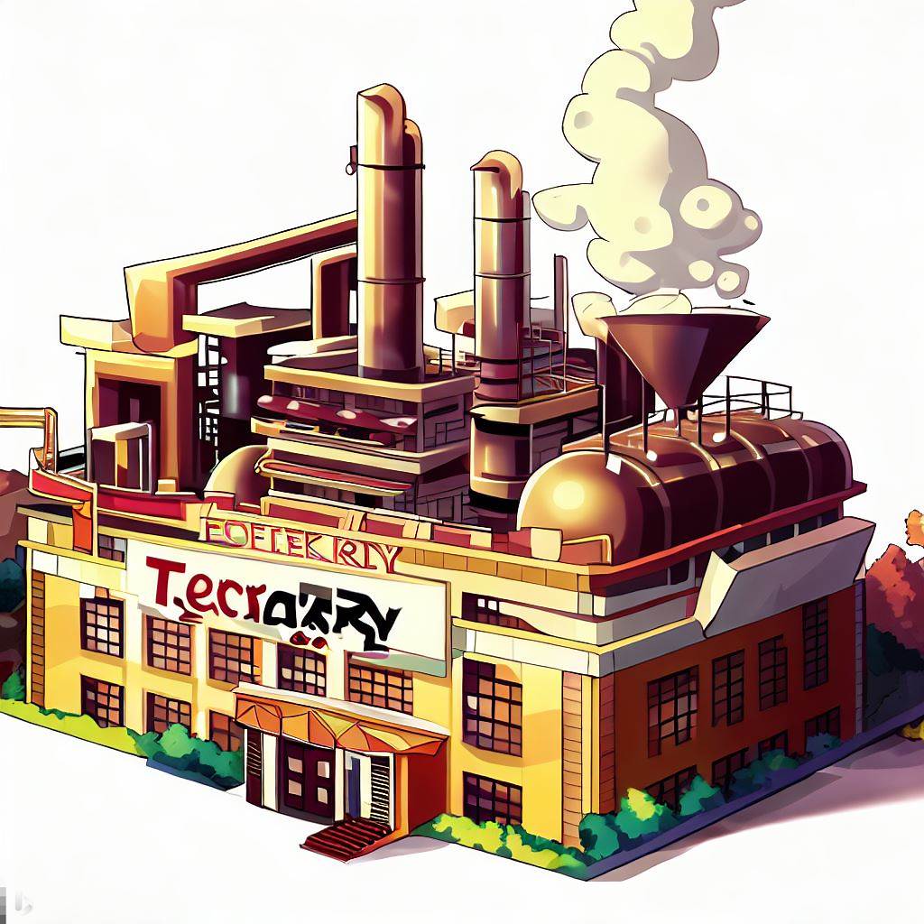 AI generated image of a factory